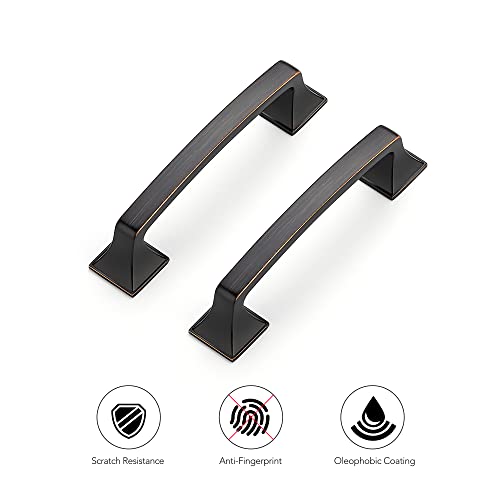 Ravinte Oil Rubbed Bronze Cabinet Handles Cabinet Pulls 3-3/4 Inch, 10 Pack - color: Oli Rubber Bronze, size: 3-3/4 Inch Hole Center