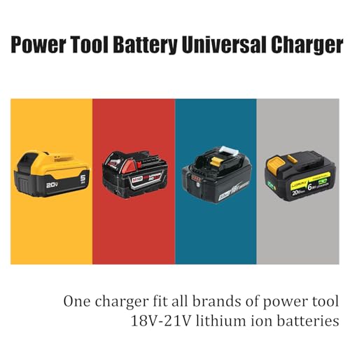 2 PCS Universal 2Amp Power Tool Battery Charger Compatible with Dewalt 20V, Milwaukee M18 - Multi-Brand Charger for Power Tools, Activate The Dormant Battery - size: 2A