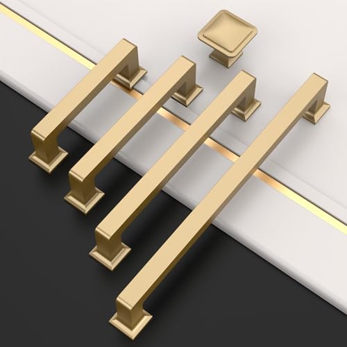 Amerdeco 10 Pack Champagne Bronze Cabinet Pulls 3 Inch(76MM) Hole Centers Kitchen Cabinet Handles Cabinet Hardware Kitchen Handles for Cabinets Cupboard Handles Drawer Pulls ZH0019 - color: Champagne Bronze, size: 3" Hole Center