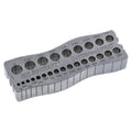 Milescraft 1307 Drill Block PRO – All-Metal Handheld Drilling Guide for Straight Holes. 25 Drill Guides in One! 1/8” to 1/2” in 1/64” Increments. Dual V-Groove Design for Round Stock & Corners