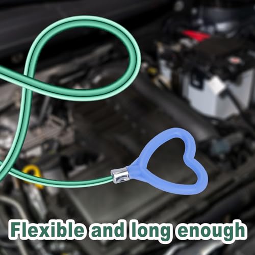 BOXOB 5pcs Sunroof Drain Cleaning Tool, 118in Flexible Long Pipe Cleaner with 2 Clean Brush 1 Syringe 1 Syringe Hose Heart Handle Design Tube Cleaner Brush for Auto Car Sunroof Wiper