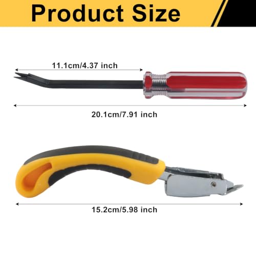 2 Pack Staple Remover, Red or Yellow Handle - color: Red, Yellow