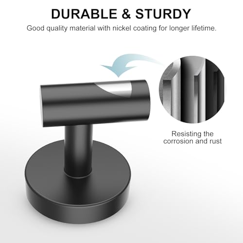 SetSail Towel Hooks for Bathrooms 4 Packs Screw-in Matte Black Bathroom Towel Hook Wall Mounted Stainless Steel Shower Towel Hooks for Coat Hanging, Drill Hole - color: Matte Black