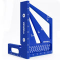 3D Multi Angle Measuring Ruler Aluminum Alloy Woodworking Square,Versatile Square Tool with Preset Angles from 22.5° to 90° Ideal Layout Tool for Carpentry, Engineering & DIY Projects - color: Blue