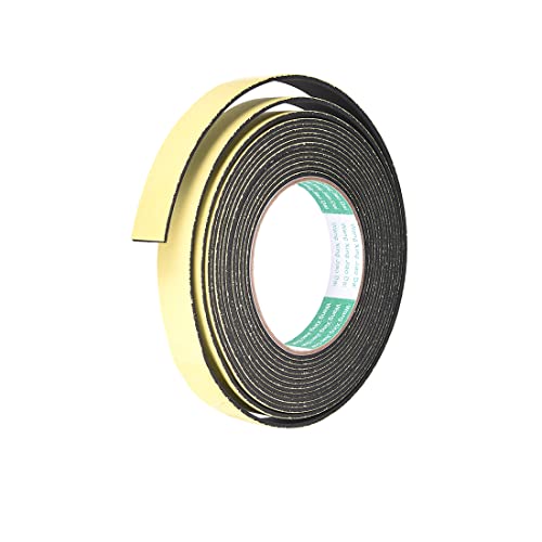 uxcell Sealing Foam Tape 20mm Wide 2mm Thick 5m/16.4ft Long, Self Adhesive Weather Strip for Window Door Insulation, Pack of 2 - size: 20mmx2mmx5m