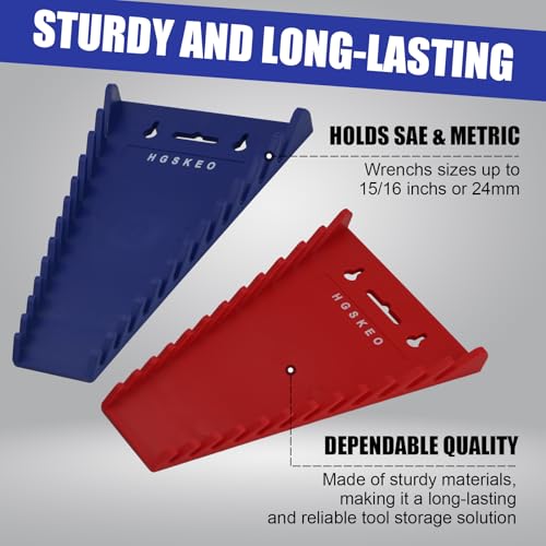 Magnetic Wrench Organizer (2-Pack, Red & Blue) - color: Red & Blue (2PC)