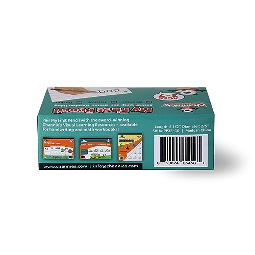 Channie's Extra Thick Pencils for Kids - Ideal for PreK and Kindergarteners Learning Handwriting - Box of 30 Pencils, Perfect for Classroom Prizes and School Supplies - Wooden - style: Wood Panda, Ages 3-7 (My First Pencil)