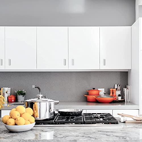 Ravinte 10 Pack Brushed Nickel Square Bar Cabinet Knobs 2in Kitchen Handles | Single Hole, Stainless Steel, Easy Install, Screws Included, Rust-Resistant, Kitchen, Bathroom, Drawers, Cabinets - color: Brushed Nickel