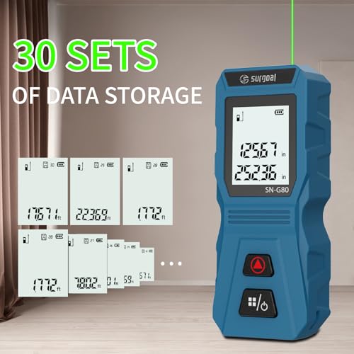 Mini Laser Measure wiht USB-C Rechargeable Pocket-Size Digital Tape 262FT