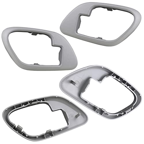 APPERFiT Interior Door Handle w/Bezel Kit (Gray) Compatible with 1995-2002 Chevy Chevrolet GMC Truck C1500 C2500 C3500 K1500 K2500 K3500 Suburban Tahoe Yukon Replaces 15708043 15708044 - color: Gray