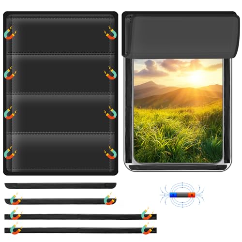RV Door Window Shade Cover - Magnetic RV Blackout Window Cover with UV Protection and Privacy Features (25 * 16 in) Foldable Magnet Design, Waterproof Fabric (Black, 1 Pack (25"L x 16"W)) - color: Black, size: 1 Pack (25"L x 16"W)