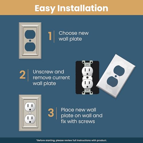 Franklin Brass Classic Architecture (1-Pack) Outlet Covers Pure White 1-Gang Wall Plate Single Duplex Switch Plates Electrical Guard W35242-PW-C - size: 1 Count (Pack of 1), style: Duplex