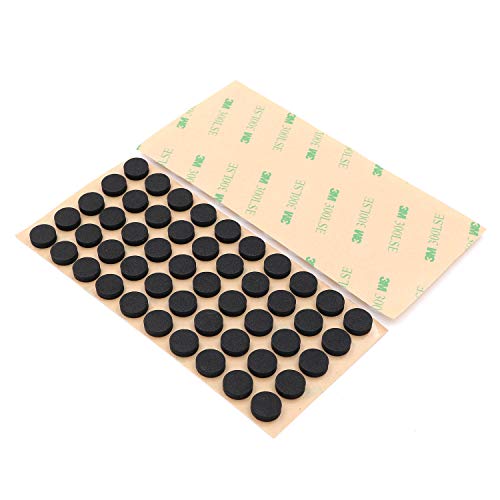 Furniture EVA Foam Pads 3/8" (10mm) Diameter Round 3M Self Adhesive Protects Kitchen Cabinets, Drawers, Desks and Furniture Against Bumps and Scratches 100 Pack - Black - color: Black Eva 100 Pack
