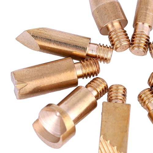 Wood Burning Tips, 23Pcs Craft Wood Burning Pen Tips, Soldering Brass Pen Tips Stencil Soldering Pyrography Working Carving