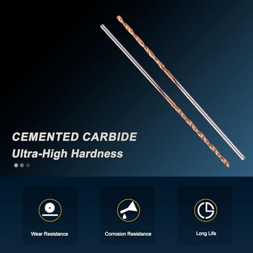 PATIKIL 0.9mm Drill Bit Carbide for Stainless Steel Hard Metal 130° 10 Pack - size: 0.9mm