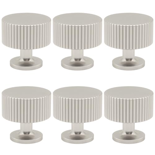 6 Pack Brushed Nickel Cabinet Knobs Drawer Pulls Dresser Knobs - color: Brushed Nickel, size: 6 Pack