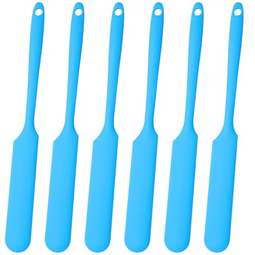 Gartful 6PCS Silicone Spatula Sticks, Non-Stick Epoxy Resin Mixing Sticks Scraper Tools, Reusable Stirring Rods for Resin, Paint, Waxing, Liquid, Arts Crafts Supplies, Facial Mask, Blue - color: Blue, size: Large