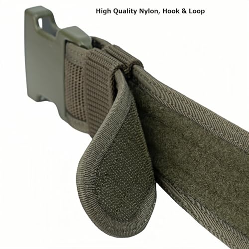 Security EMS EMT Firefighters Work Belt 2" Wide Camping Hiking Utility Tool Belt Airsoft Paintball Gear Holster Belt - color: Green(2 Inch Width), size: Large