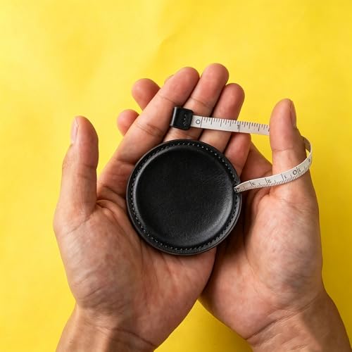 Tape Measure Body Measuring Tape for Sewing Tailor Craft Cloth Tape Measure for Body Medical Measurements Tape 60 Inch/1.5M Dual Sided Retractable Ruler - color: Black 1 pack round