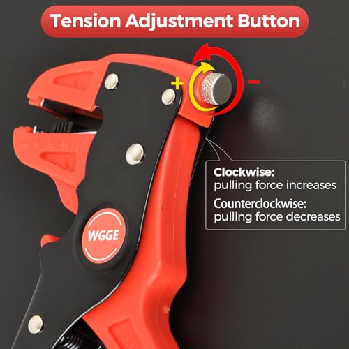 WGGE Automatic Wire Stripper and Cutter, 10-24 AWG, 7-Inch