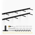 2pcs Floating Shelf Bracket Heavy Duty Decorative Floating Shelf Hardware Black Hidden Shelving Brackets for Wall,Floating Mantel Bracket for Over Fireplace (43X6X1 inch (for 1.5"-2" Thick Shelf)) - size: 43"X6"X1"