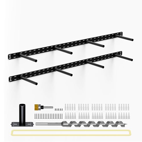 2pcs Floating Shelf Bracket Heavy Duty Decorative Floating Shelf Hardware Black Hidden Shelving Brackets for Wall,Floating Mantel Bracket for Over Fireplace (43X6X1 inch (for 1.5"-2" Thick Shelf)) - size: 43"X6"X1"