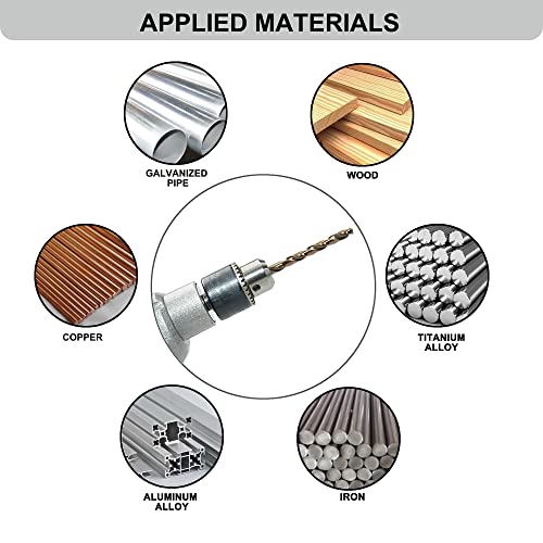 GMTOOLS 1/4 inch Cobalt Drill Bits, M35 HSS, 135 Degree Tip, Jobber Length Twist Drill Bit Set for Hard Metal, Stainless Steel, Cast Iron, Wood and Plastic, with Storage Case, Pack of 10 - style: M35-1/4-10pcs