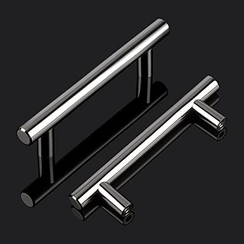 Probrico 30Pack 3-3/4 Inch Polished Chrome Cabinet Pulls, 6 Inches Total Length, Stainless Steel Kitchen Cabinet Hardware, Chrome Drawer Pulls - color: Polished Chrome, size: hole center 3-3/4"