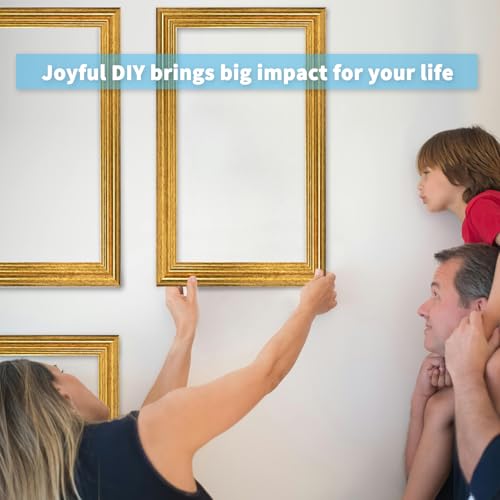 Art3d Pre-Cut Wall Molding Set of 6 pcs, 3 Top 3 Bottom, Antique Gold - color: Antique Gold: Style 2