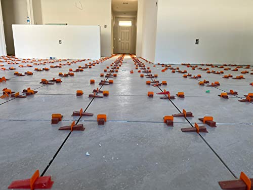 Tile Leveling System (3/16 Inch) – 400 Tile Spacers + 200 Reusable Wedges + 1 Tile Plier – Smooth & Seamless Floor & Wall Tile Installation – 5mm Ceramic & Stone Spacers - color: 400 Spacers + 200 Wedges + 1 Tile Plier