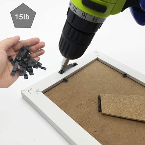 ICERO 241 Pack Sawtooth Picture Hangers Kit, Supports 15lbs, 50lbs, Small & Heavy-Duty Wall Hanging with Screws, Tool for Photo Frames, Art, Paintings, Canvas Hooks, and Picture Hanging Hardware.