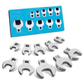 DURATECH 10-Piece 3/8" Drive Crowfoot Wrench Set, SAE, 3/8"-1" - size: SAE, style: Regular