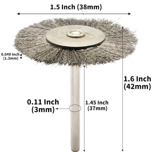 20PCS T-Shaped Wire Brushes - Metal Rust Removal, Polishing, Cleaning - 38mm Diameter, 3mm Shaft - Removes Burrs, Dust, and Oxide Layer - Handles Rough Surfaces - Designed for Industrial and DIY Use - style: Wire Brush T-shaped 3*38mm 20PCS