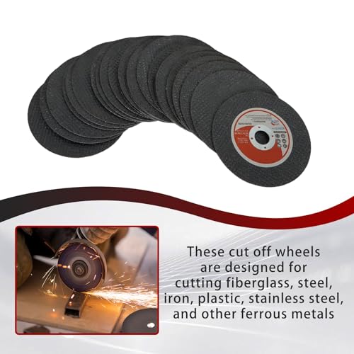 findmall 50 Pack 4" x.040 x5/8" Cut Off Wheel Aluminum Oxide - size: 50pcs 4"*0.040"*5/8"