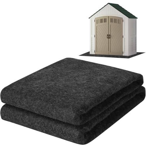 ToLanbbt Outdoor Storage Shed Floor Mat, 6.2 x 5 FT Waterproof Carport Mat, Washable Furniture Pad with Non Slip Backing for Dust, Oil, Protection, Storage Shed Not Included - size: 6.2 x 5 FT