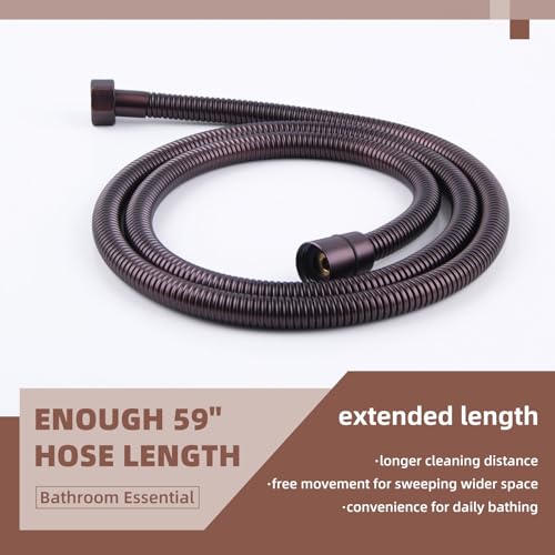 Angle Simple Handheld Shower Hose, Light Oil Rubbed Bronze, 59 Inches - color: Oil Rubbed Bronze, size: 59 Inch