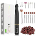 TUOBEO Cordless Nail Drill Electric Nail File Kit, Rechargeable Efile Set - color: Black
