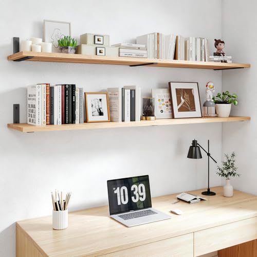 LSK 6PCS Shelf Bracket, L 10"×H 5", 5mm Thick Heavy Duty L Bracket, Black - color: Black, size: 10x5 inch (heavy duty)