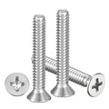 METALLIXITY #10-24x1-1/4 Phillips Flat Head Bolts 304 Silver 30Pcs - color: Silver, size: #10-24x1-1/4"