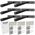 EVALD Heavy Duty Floating Shelf Brackets 8 Inch, Hidden Shelf Brackets with Screws & Anchors, Heavy Duty Shelf Brackets, 8 Inch Shelf Brackets (6 Pack) - size: 8 Inch, style: 6 Pack Heavy-duty