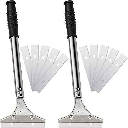 Mudder 4 Inch Razor Blade Scraper Tool Floor Wallpaper Paint, Black, 3 Pcs - color: Black