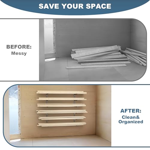 Ultrawall Lumber Storage Rack, Wall Mount Wood Storage Racks - color: Black