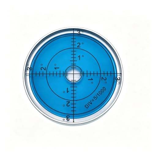 Aluminum alloy high-precision universal horizontal level instrument bubble level tool circle 2.4 inches 60mm (Silver Blue (Night Light)) - color: Silver Blue (Night Light)