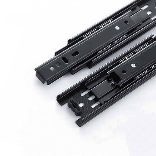 2pcs 5" Black Steel Side Mount Ball Bearing Soft Close Drawer Slides