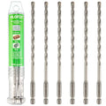3/16" x 8" Masonry Drill Bits (6 Pack) Concrete Hammer Drill Bits Carbide Tipped, for Cement, Brick, Stone, Hex Shank - size: 3/16" - 6 Pack