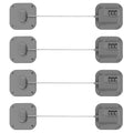 Refrigerator Lock, Heavy Duty Fridge Lock, Combination Lock for Refrigerator Cabinets, Drawers, Safety, Easy Install No Keys Needed (Grey-4Pack) - color: Grey-4Pack