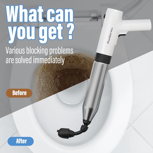 Electric Toilet Plunger,Unclog In One Shot,Remover For Bathroom,Kitchen Pipes Clog,High Pressure Air Plungers For Bathroom Heavy Duty