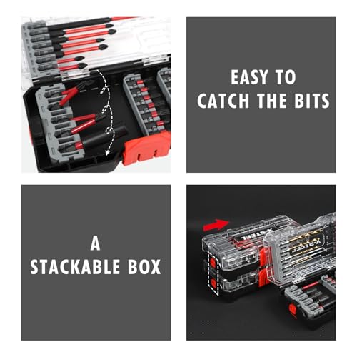 X-STEEL Impact Torx Bit Set 26pcs，CR-V Steel Security Torx Bit Sets，Magnetic Tamper Proof Star BitSet with Storage Box for Power Screwdrivers and Electric Drills - size: 26PCS
