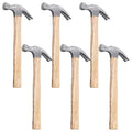 LEXININ 6 Pcs 16oz Claw Hammer, Carpenter Hammer with Wood Handle for Nail Removal Home Use