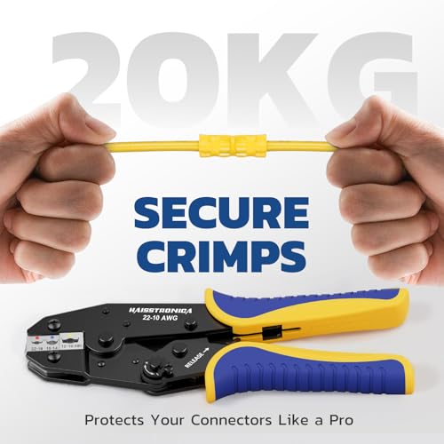 haisstronica Crimping Tool for Insulated Terminals, AWG 22-10, HS-9327